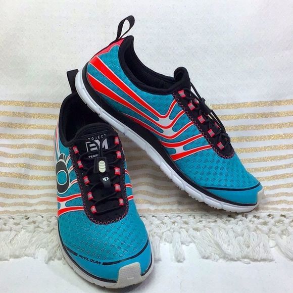 Pearl Izumi Shoes - Pearl Izumi Womens Project EM Teal Orange Running Shoe Trainers (US 10)